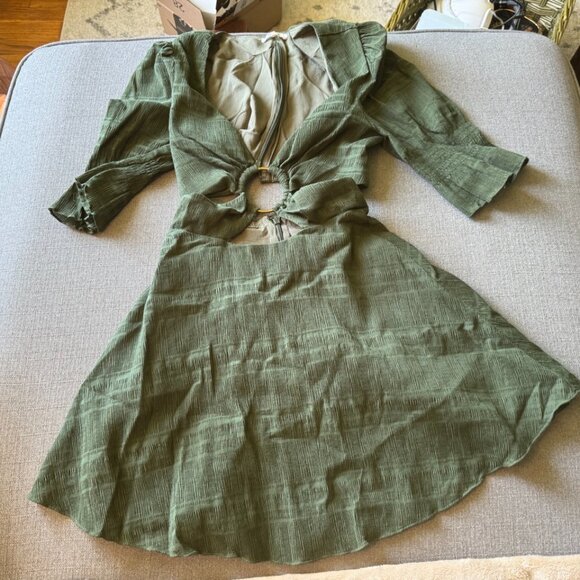 Tularosa Nannette mini dress Moss Green size XS - Picture 4 of 4